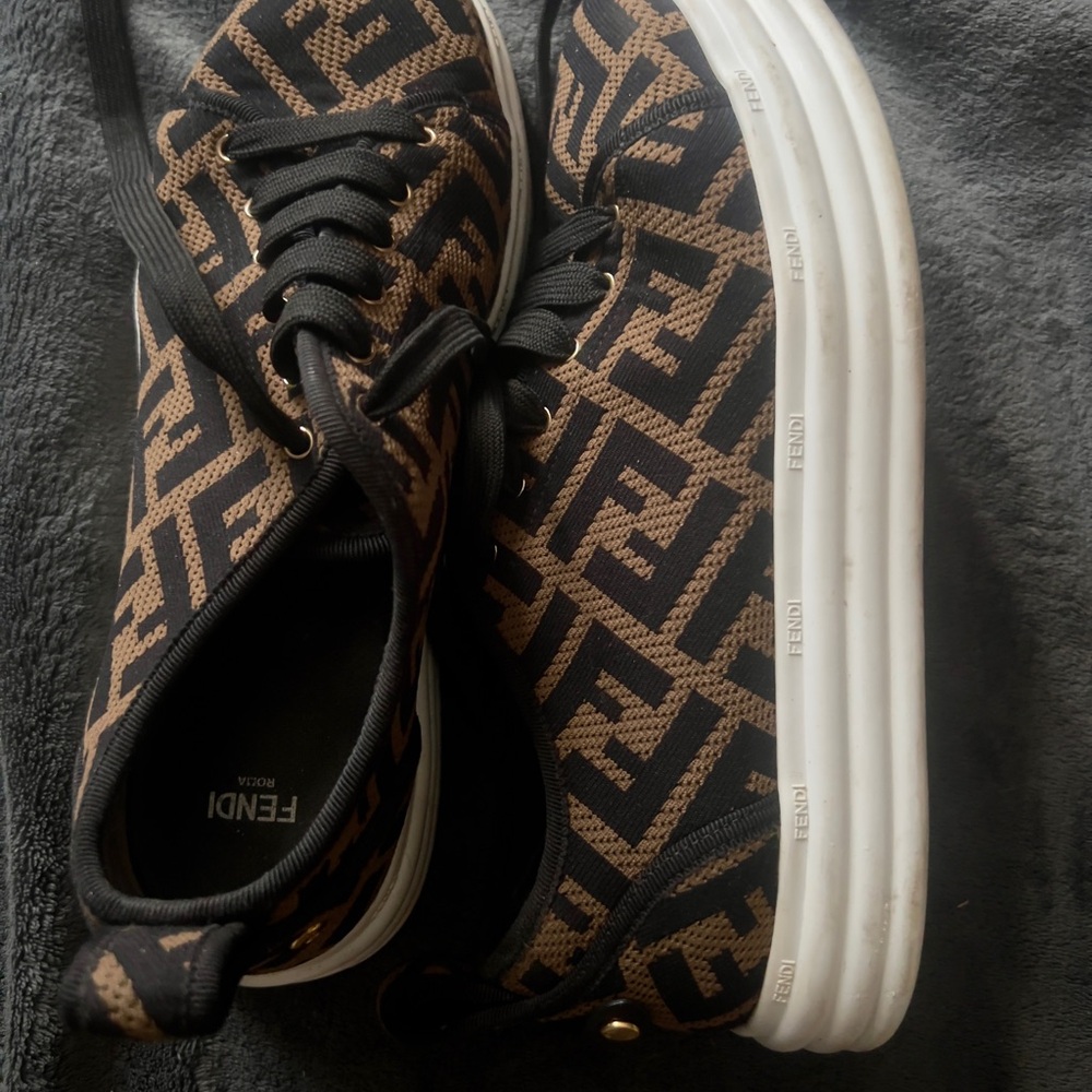 Fendi Black and Brown Sneakers